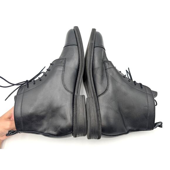 AllSaints Harland Cap Toe Ankle Boots Lace-Up Men's Black Size US13 EU46 - Picture 6 of 11